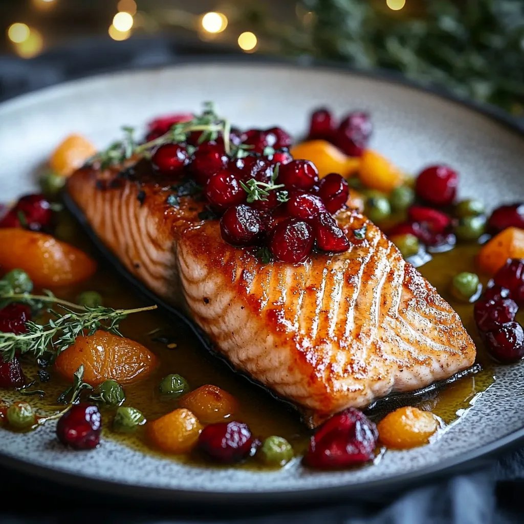 Lachs mit Granatapfel- und Orangenglasur