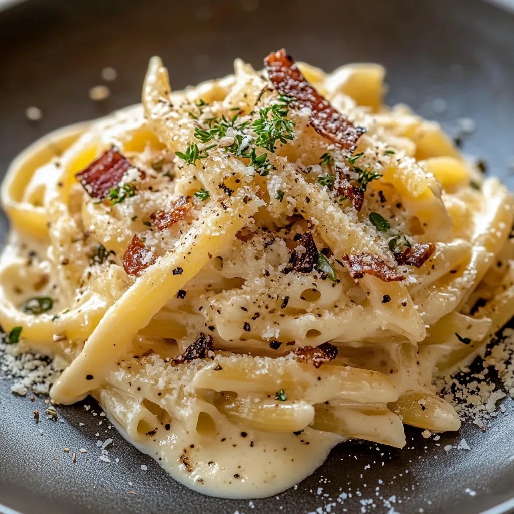 Cremige Knoblauchpasta