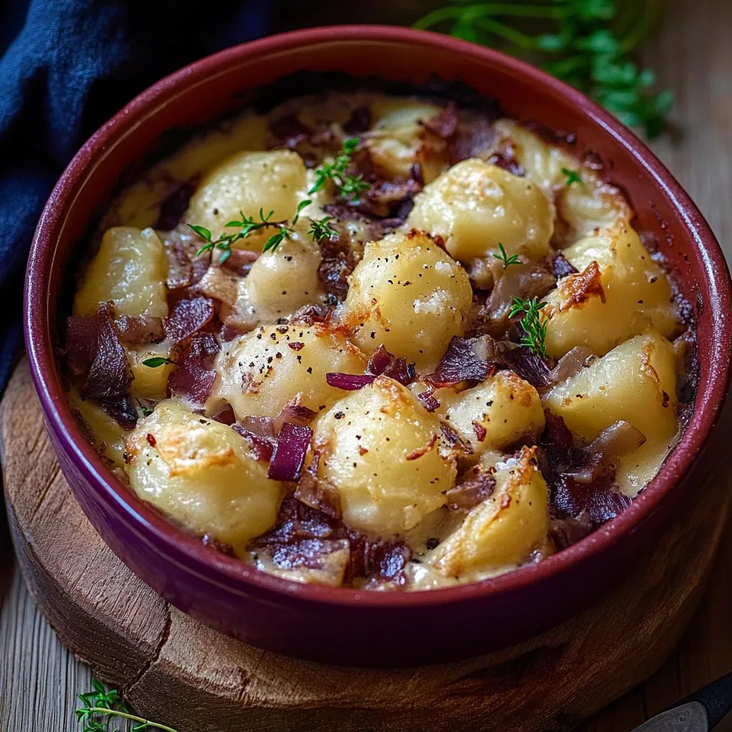 Knödel-Rotkohl-Auflauf
