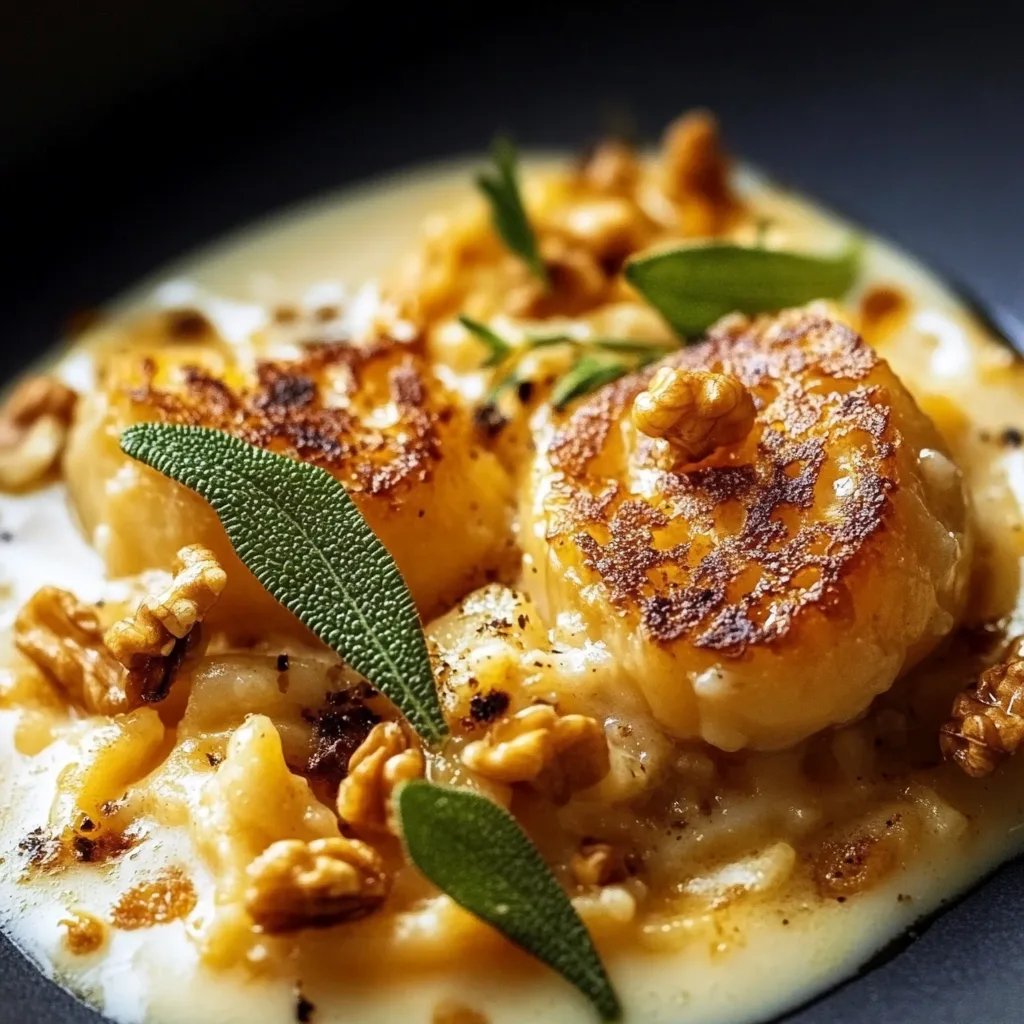 Kürbis-Spätzle mit Walnüssen und Salbei