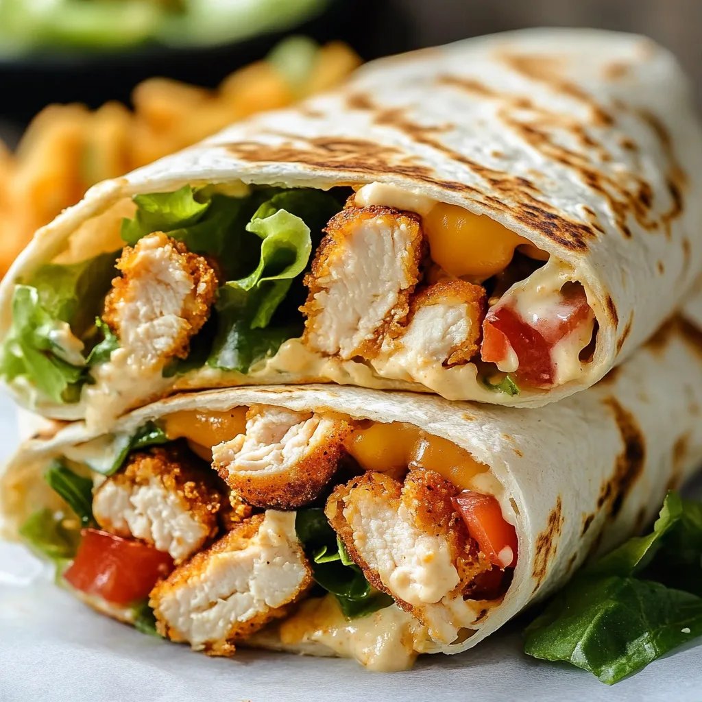 Knuspriger Chicken Ranch Snack Wrap