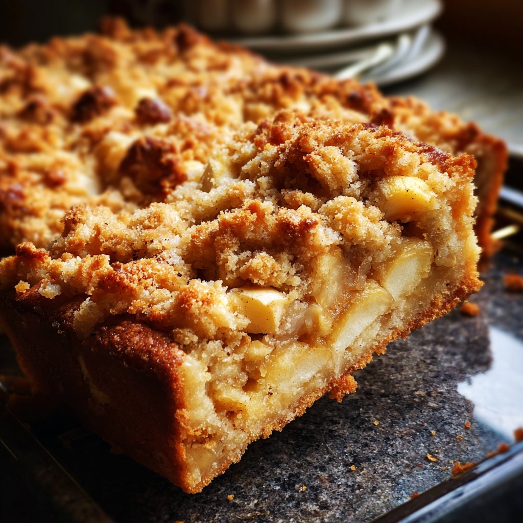 Blechkuchen mit Apfel und Streuseln
