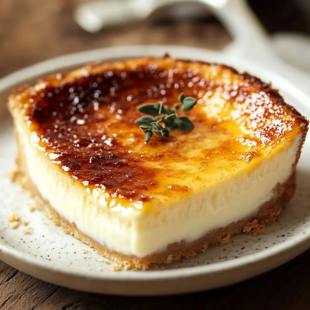 Cremiger Crème Brûlée Käsekuchen
