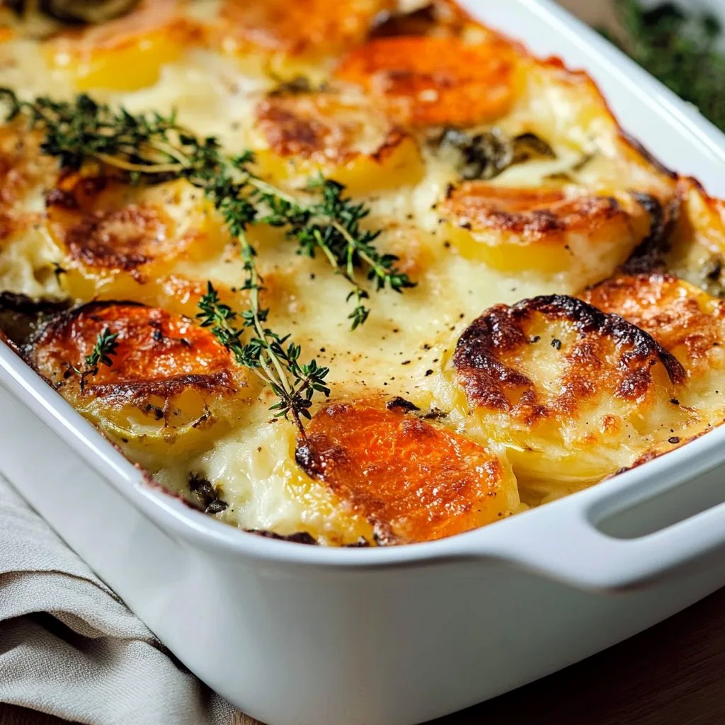 Kartoffelgratin mit Gemüse