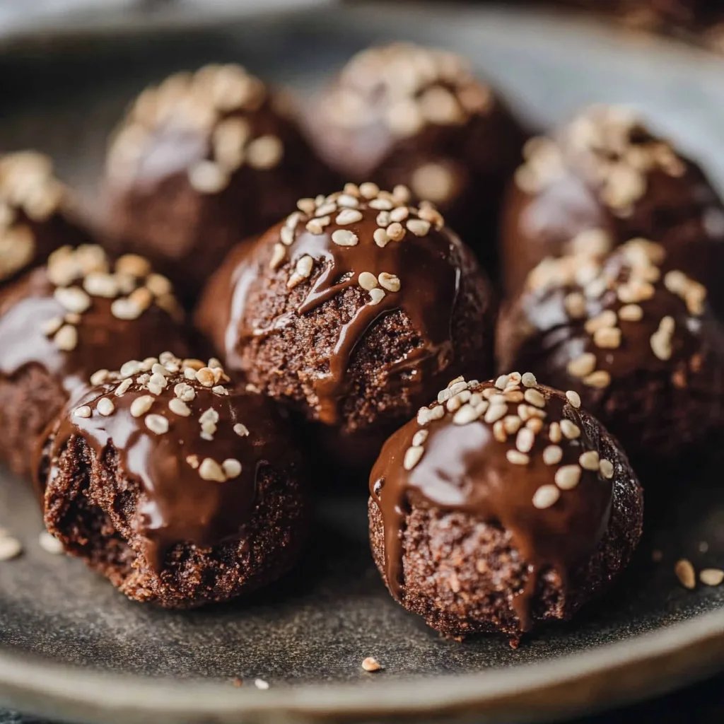 Einfache No-Bake Protein-Bites mit Brownie-Geschmack